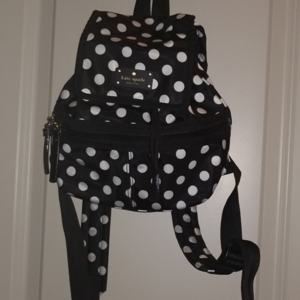 Kate spade nylon polka dot back pack